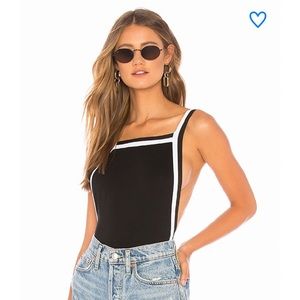 Superdown LIZBETH BODYSUIT IN BLACK &
WHITE. Size Medium. NWT